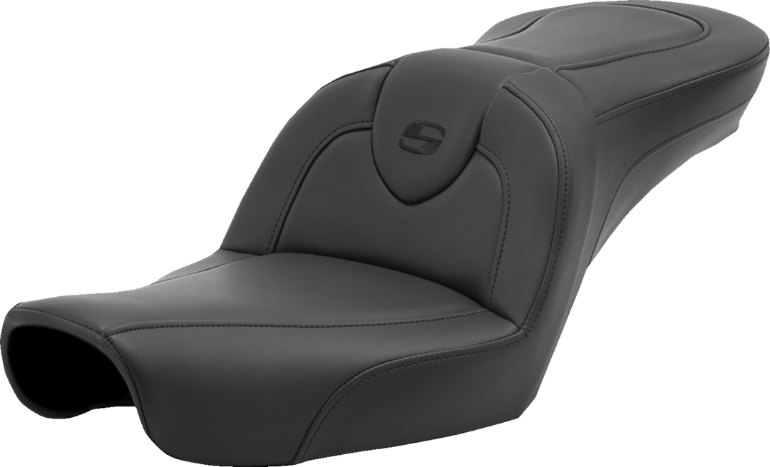 SADDLEMEN Roadsofa™ Seat - without Backrest - Black/Black Stitching - FXD '96-'03 896-04-187