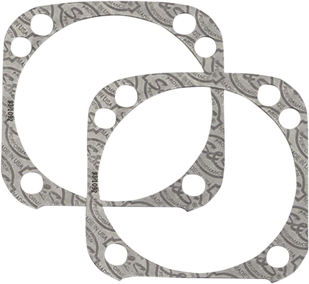 S&S CYCLE Base Gaskets - Front or Rear 4.125" - STK - '99-'17 Twin Cam 930-0101