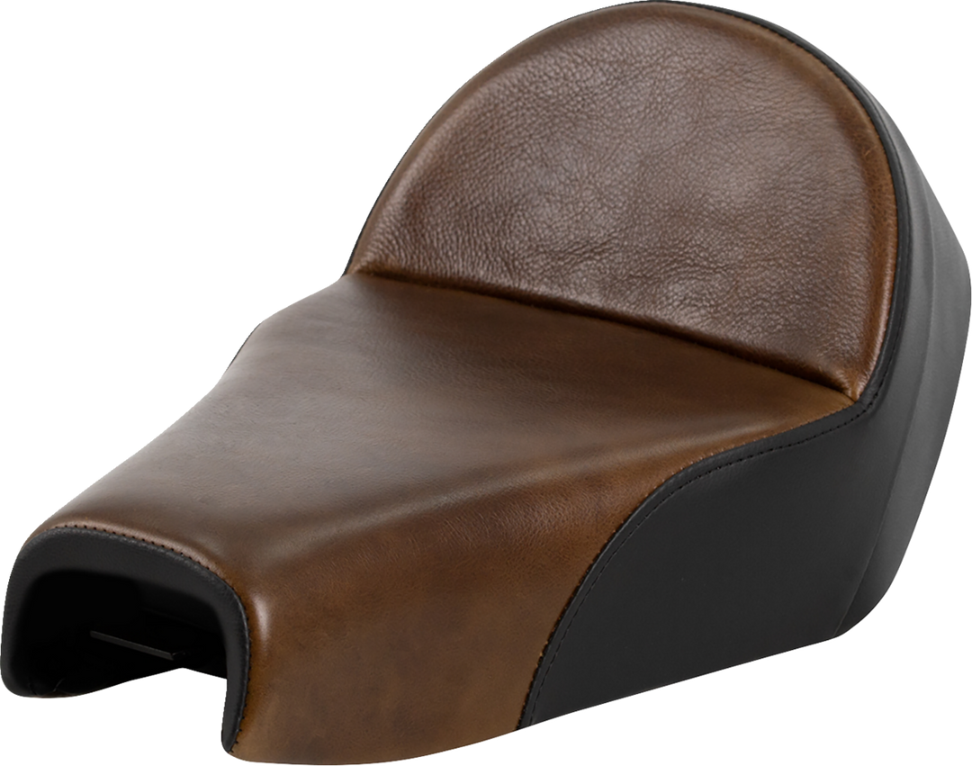 SADDLEMEN Lariat Solo Seat - Distressed Leather - 4.5 Gal Tank - XL '04-'22 807-03B-0041