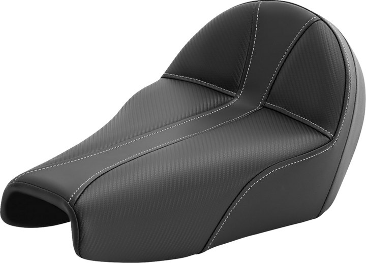 SADDLEMEN Dominator Seat - Black w/ Silver Stitching - XL '04-'22 807-11B-0042