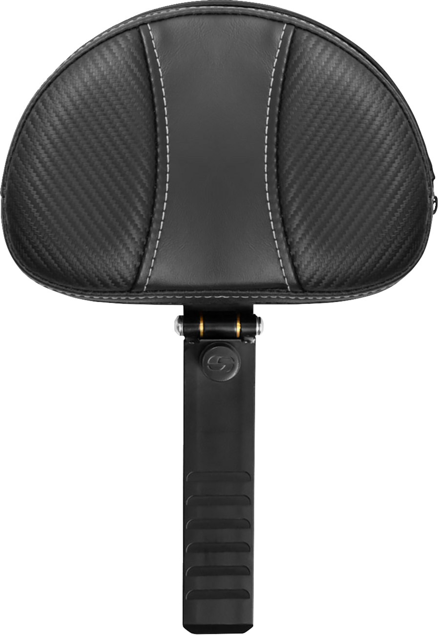 SADDLEMEN Backrest - Dominator - Carbon Fiber w/ Gray Stitching - XL '04-'22 15708D