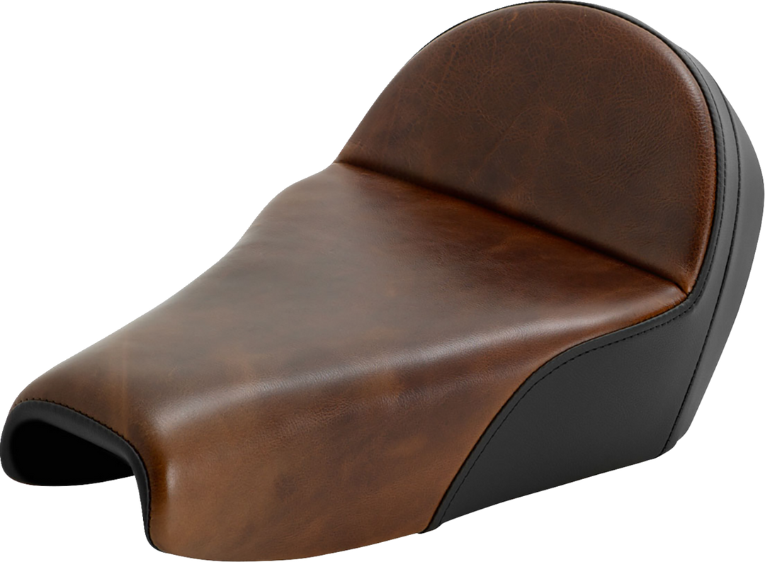 SADDLEMEN Lariat Solo Seat - Distressed Leather - 3.3 Gal Tank - XL '04-'22 807-11B-0041