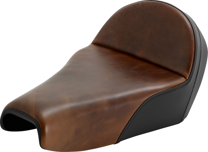 SADDLEMEN Lariat Solo Seat - Distressed Leather - 3.3 Gal Tank - XL '04-'22 807-11B-0041