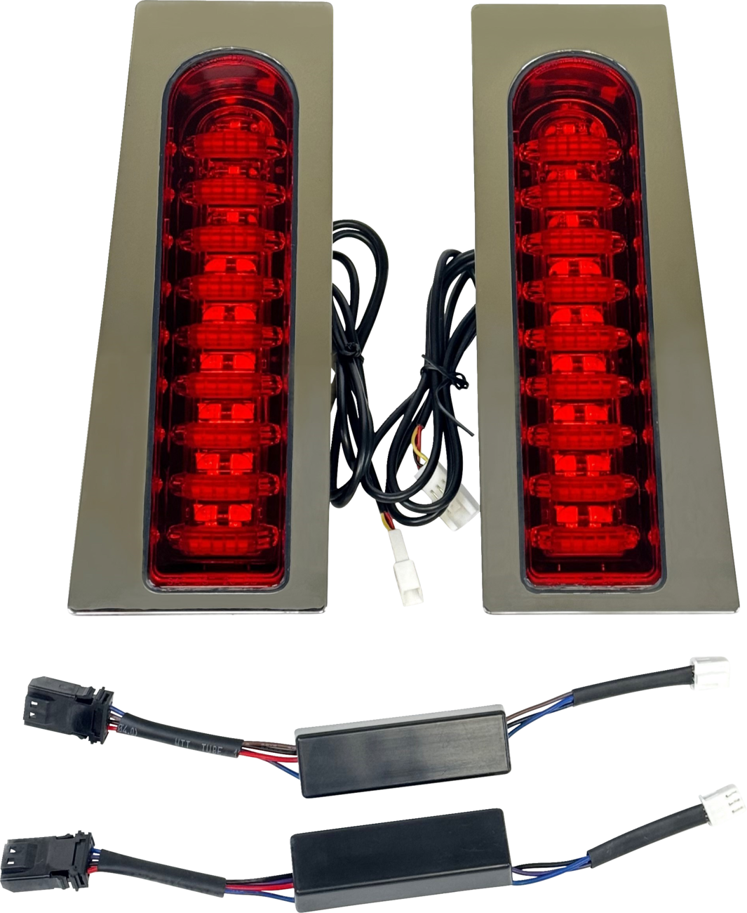 CUSTOM DYNAMICS ProBEAM® Auxiliary Fillerz® - Run/Brake/Turn - Red Lens - Chrome PB-FILL-23-RC