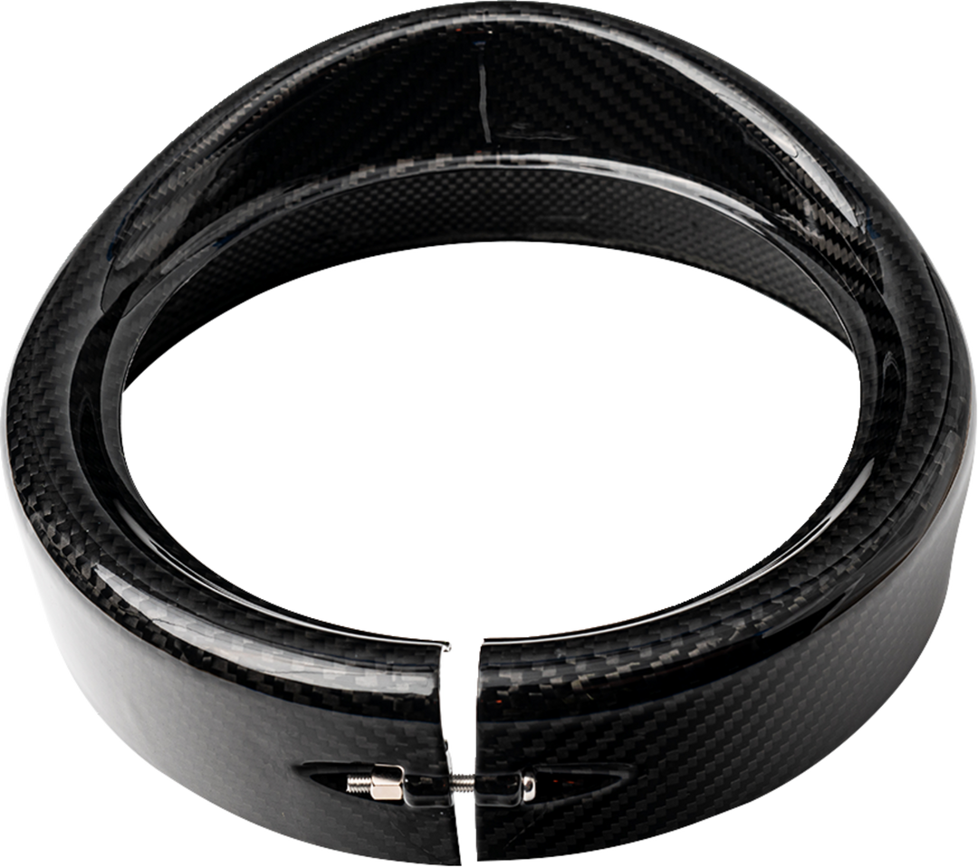 SLYFOX Headlight Trim w/ Visor - 7" - Gloss 1508-3111