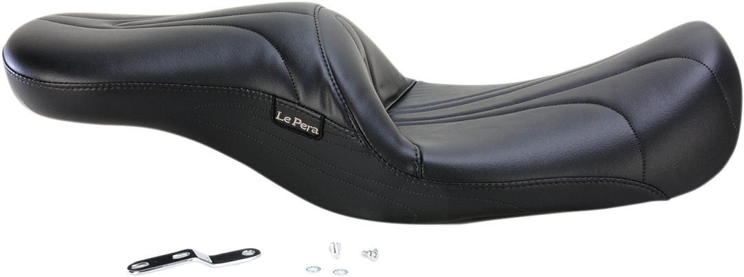 LE PERA Sorrento 2-Up Seat - Stitched - Black - FL '08-'25 LK-907PY