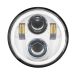 5 3/4" LED Chrome HALOMAKER® Headlight for Harley® Sportster, Dyna , Softail & Indian Motorcycles®
