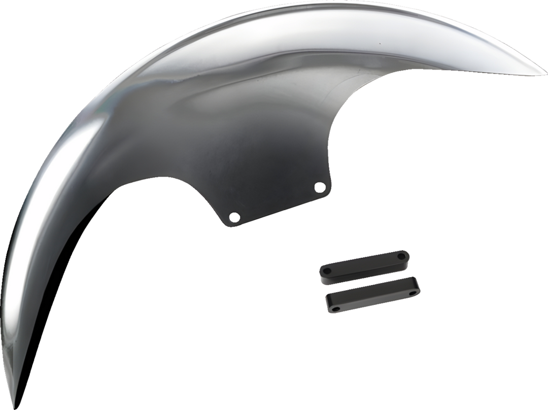 PAUL YAFFE BAGGER NATION Cafe Front Fender - 19" Wheel - With Black Adapters PYO:CAFÉ-OEM-23CVO-B