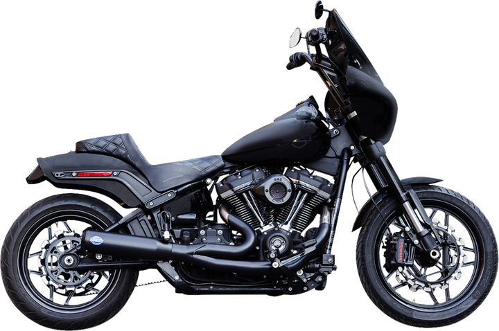 S&S CYCLE 2-into-1 Qualifier Exhaust System - 50-State - Black - Softail 550-1104