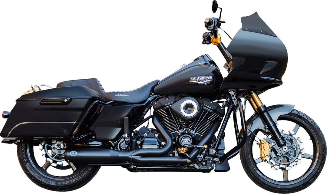 S&S CYCLE 2-into-1 Qualifier Exhaust System - 50-State - Black 550-1110