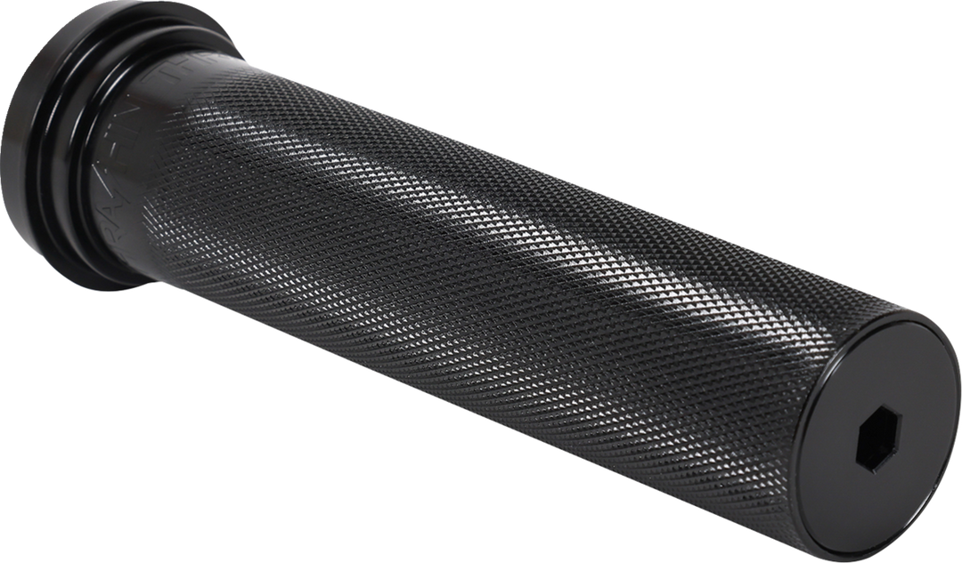 THRASHIN SUPPLY CO. Throttle Tube - Knurled - 1" - TBW - Touring - Black - TSC-2704-1