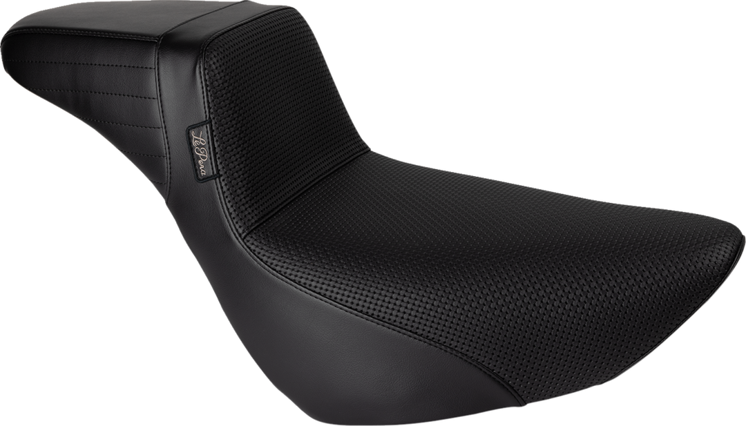LE PERA Kickflip Daddy Long Legs Low Rider Seat - Basket Weave - Black - FL/FX '18-'24 LYR-590DLBW