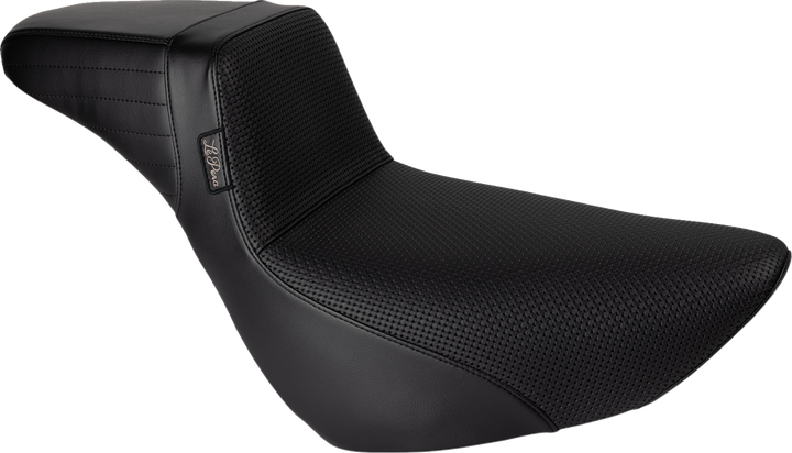 LE PERA Kickflip Daddy Long Legs Low Rider Seat - Basket Weave - Black - FL/FX '18-'24 LYR-590DLBW