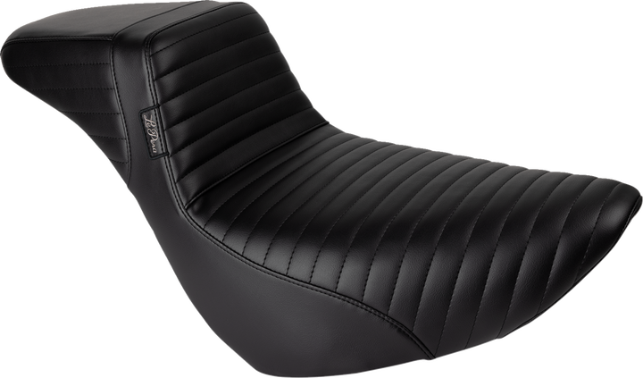 LE PERA Kickflip Daddy Long Legs Low Rider Seat - Pleated - Black - FL/FX '18-'24 LYR-590DLPT