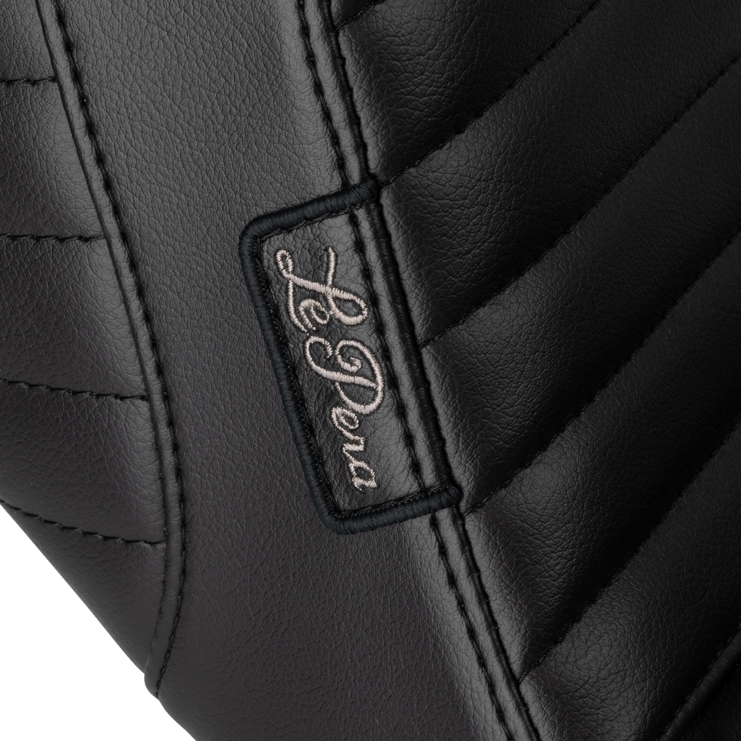 LE PERA Kickflip Daddy Long Legs Low Rider Seat - Pleated - Black - FL/FX '18-'24 LYR-590DLPT