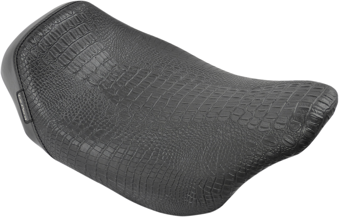 LE PERA Bare Bones Solo Seat - Croc - Black - FL '08-'23 LK-005CRBLK