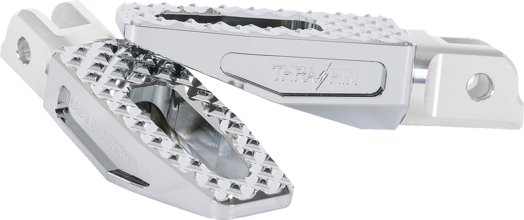 THRASHIN SUPPLY CO. Slim P-54 Footpegs - Front - Chrome - TSC-2021-3-SF