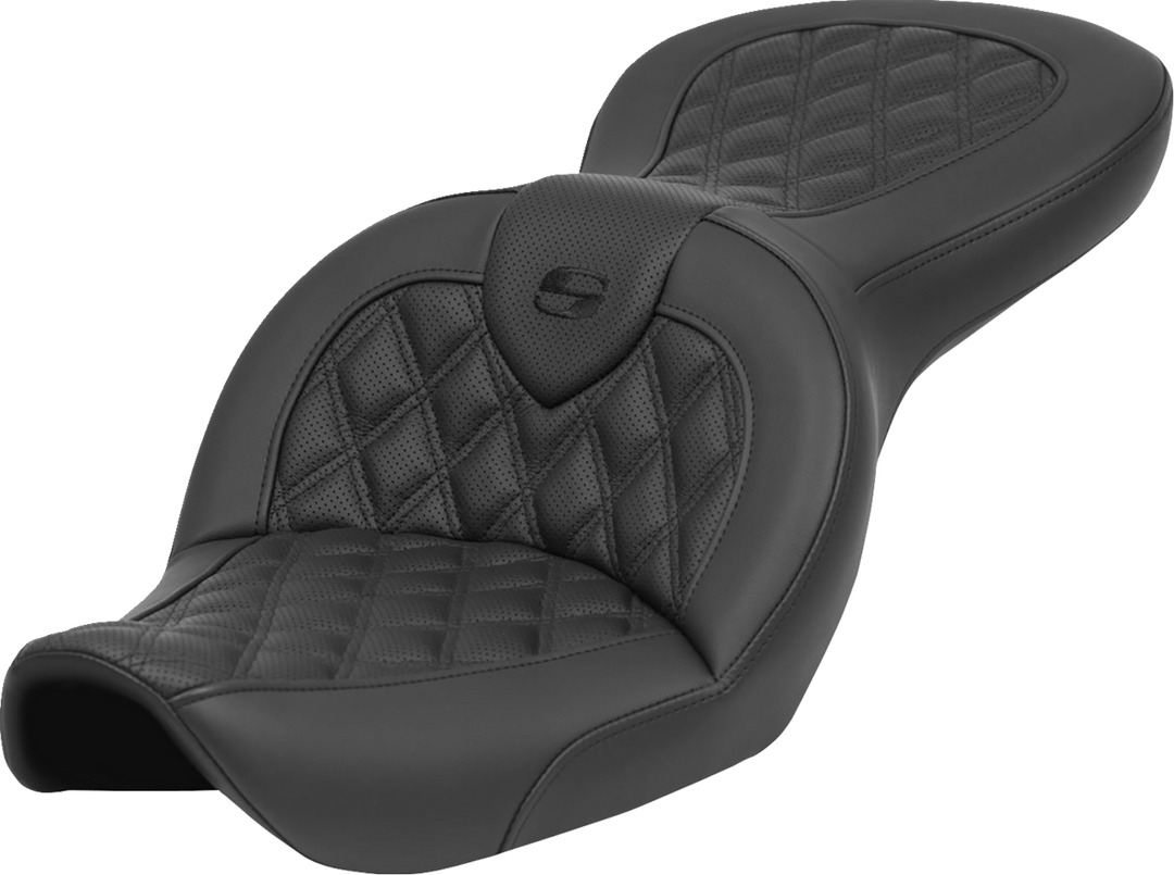 SADDLEMEN Roadsofa™ Seat - without Backrest - Lattice Stitch - FXDWG '96-'23 896-05-182