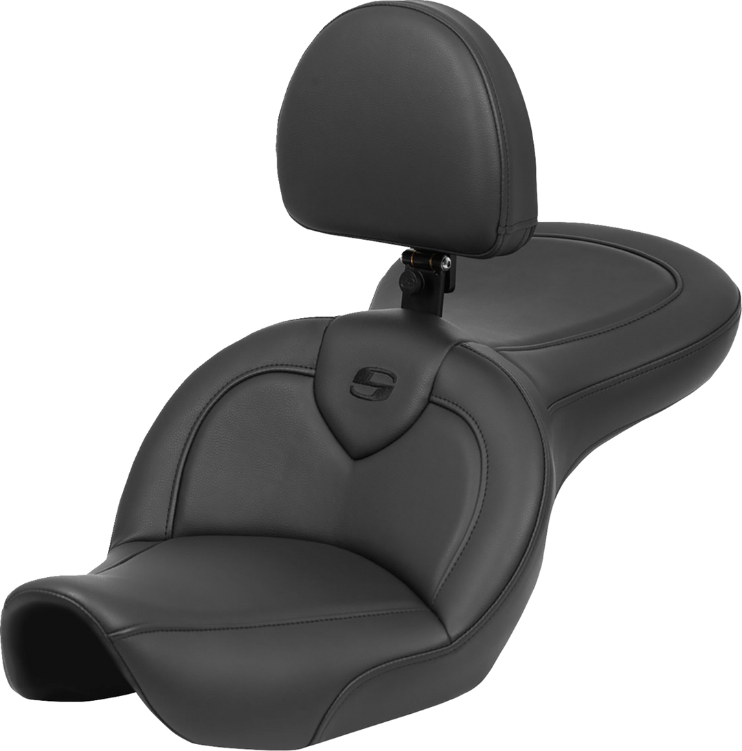 SADDLEMEN Roadsofa™ Seat - with Backrest - Black - FXDWG '96-'23 896-05-187BR