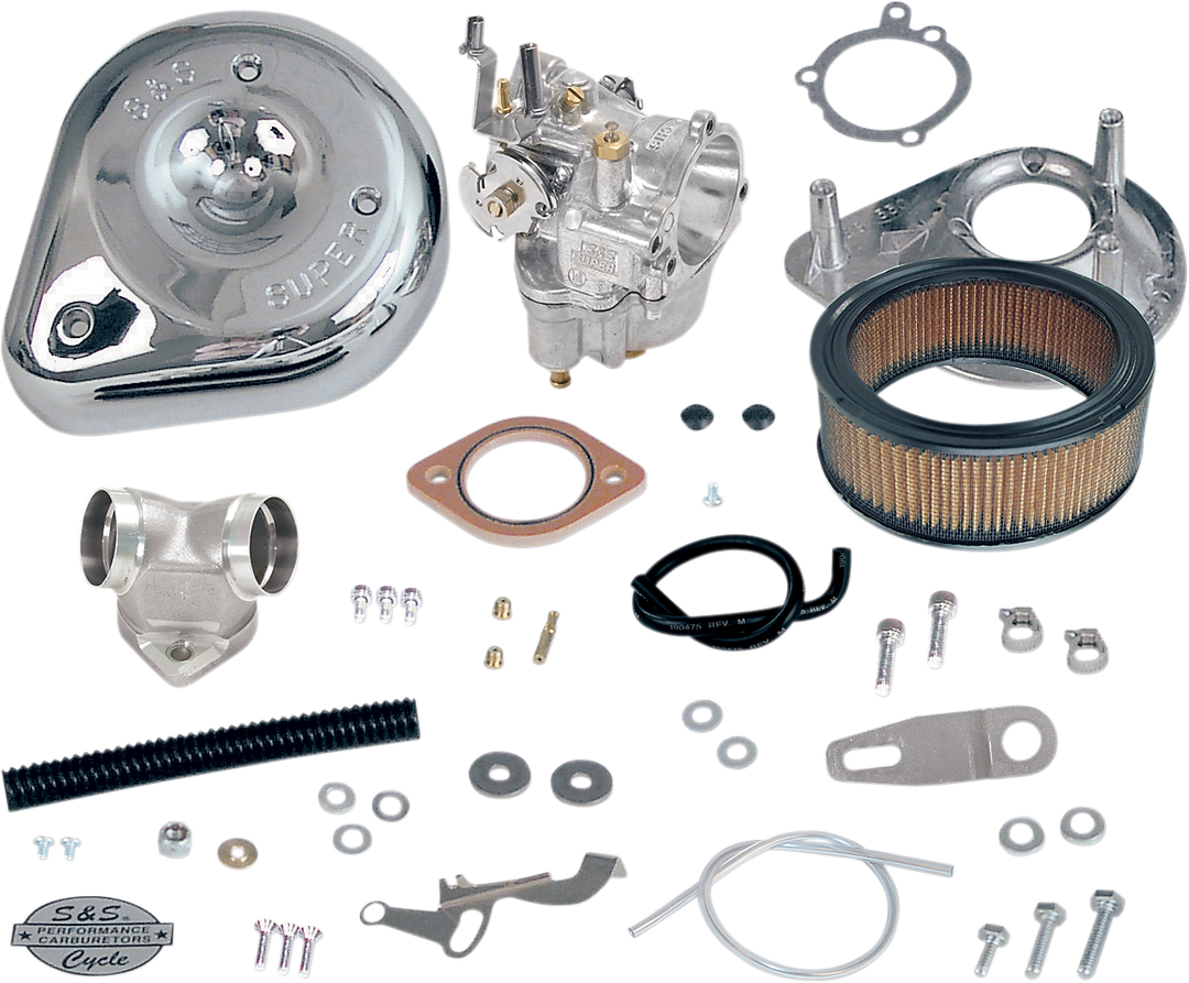 S&S CYCLE Super E Carburetor Kit with Manifold - Sportster 11-0470