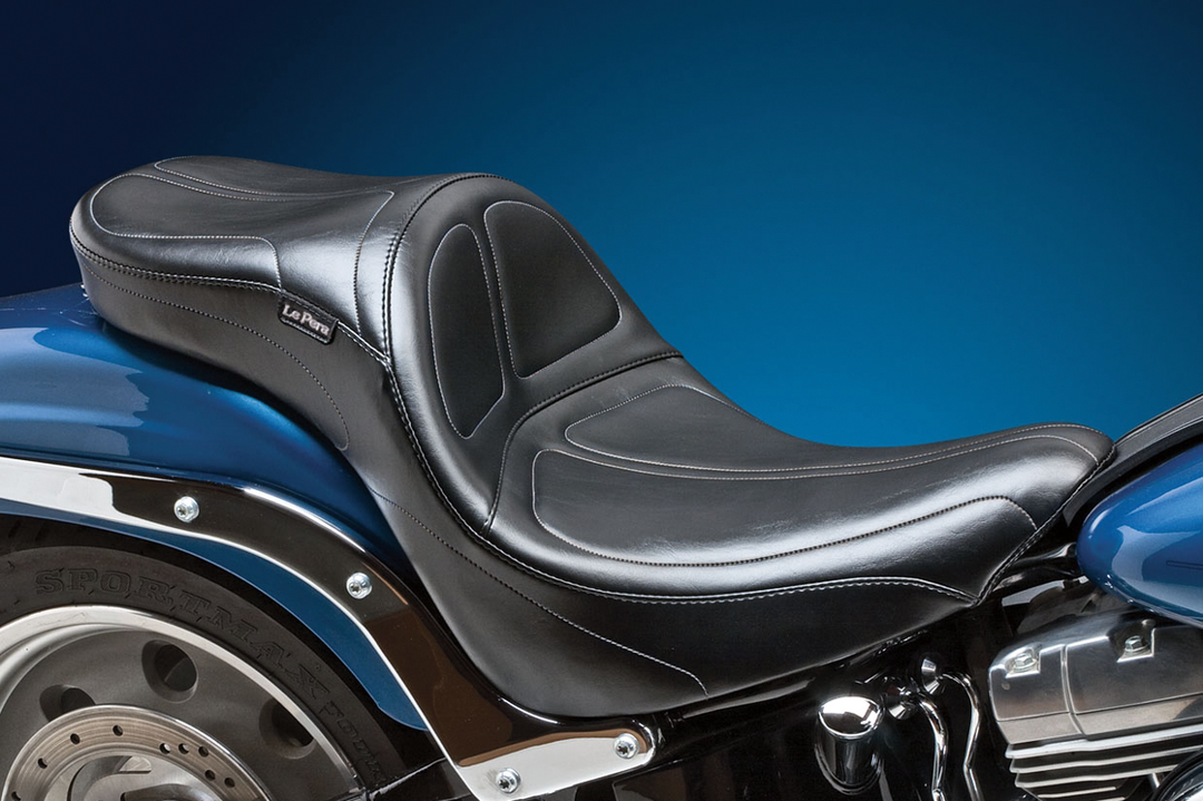 LE PERA Maverick Daddy Long Legs Seat - Black - Stitched - FL/FX '06-'17 LK-910DL