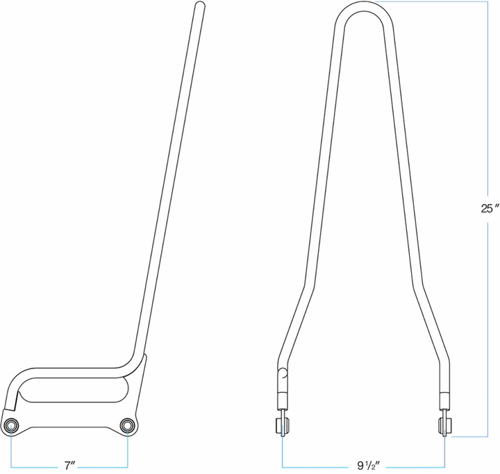 BILTWELL EXFIL Sissy Bar - Softail - Chrome 5003-504