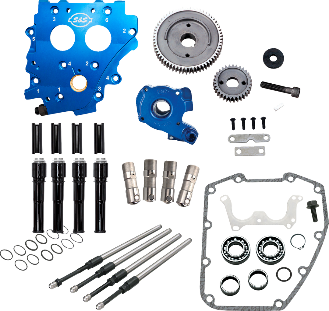 S&S CYCLE Cam Chest Kit without Cams - Gear Drive - Oil Cooled - Black Pushrods - Twin Cam 310-1266