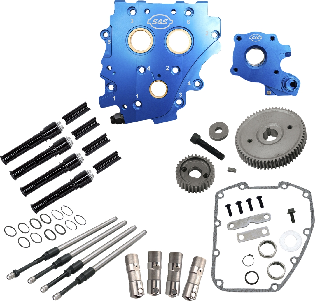 S&S CYCLE Cam Chest Kit without Cams - Gear Drive - Oil Cooled - Black Pushrods - Twin Cam 310-1268