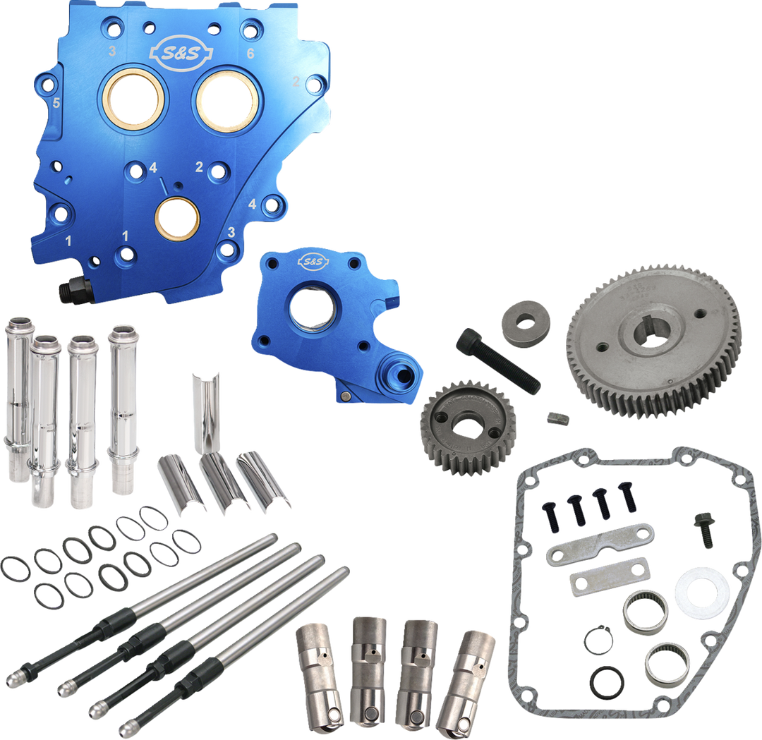 S&S CYCLE Cam Chest Kit without Cams - Gear Drive - Oil Cooled - Chrome Pushrods - Twin Cam 310-1269