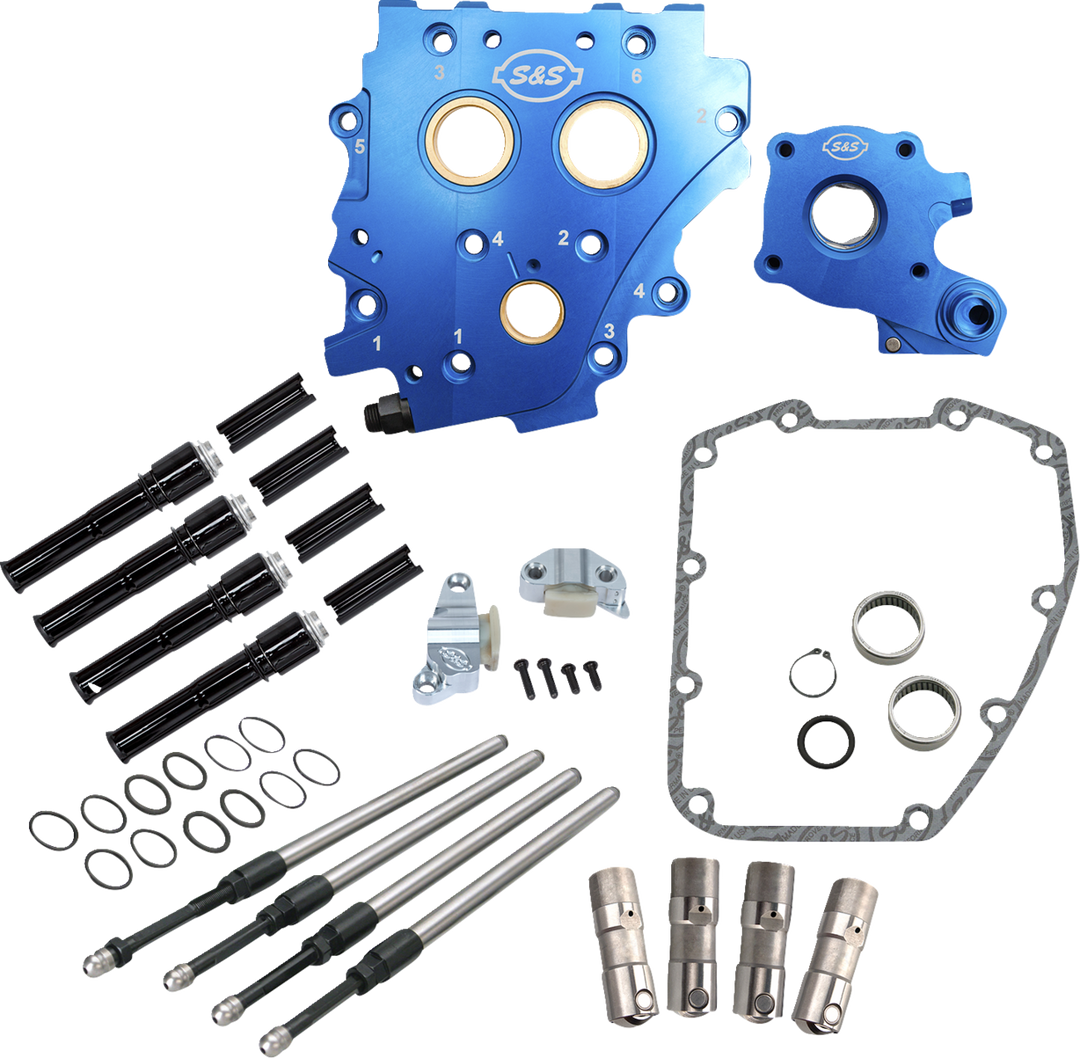 S&S CYCLE Cam Chest Kit without Cams - Chain Drive - Black Pushrods - Twin Cam 310-1272