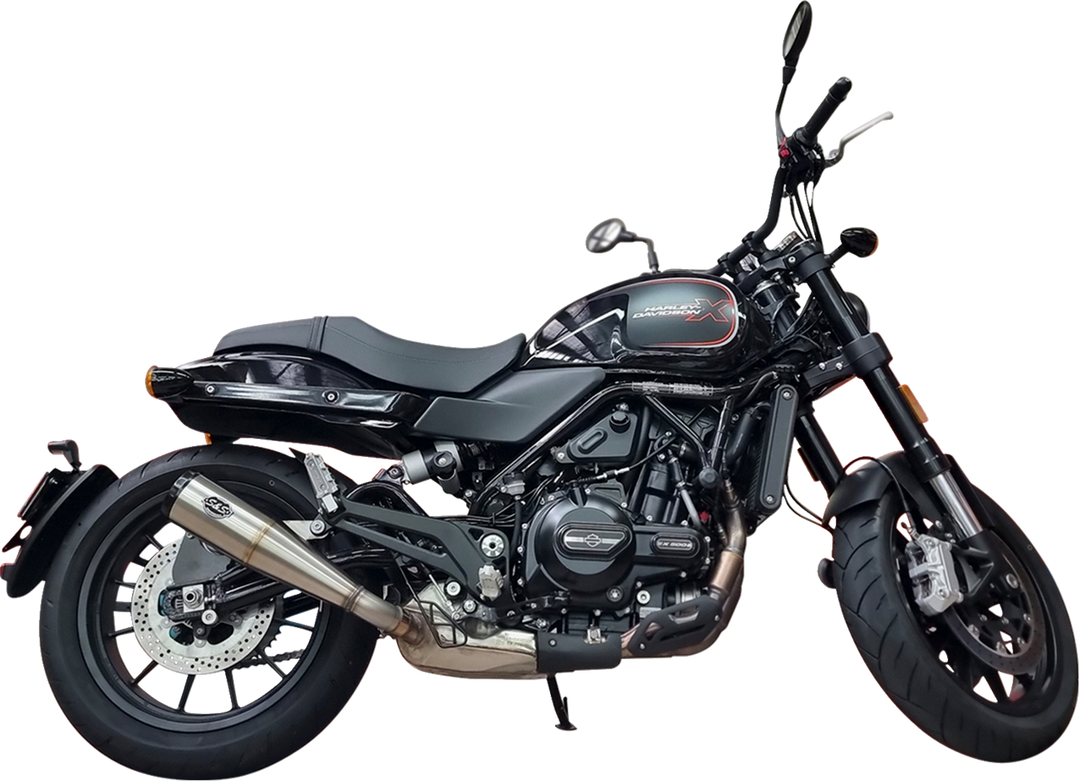 S&S CYCLE Grand National Slip-On Muffler - Brushed Stainless Steel - X™500 550-1114