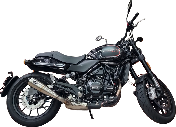 S&S CYCLE Grand National Slip-On Muffler - Brushed Stainless Steel - X™500 550-1114
