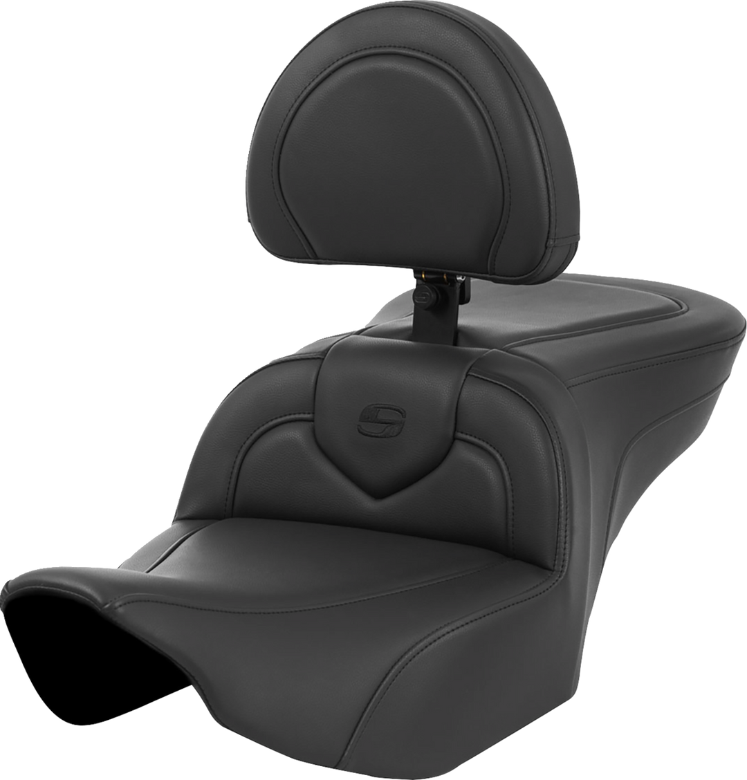 SADDLEMEN Roadsofa™ Seat - with Backrest - Black Stitching - FL '23-'24 823-07-187BR
