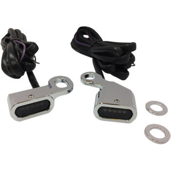 Drag Specialties LED Handlebar Marker Lights - Chrome/Smoke - Clearance