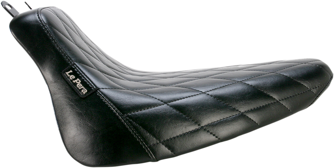LE PERA Bare Bones Solo Seat - Diamond Stitch - Black - FLST '08-'17 LXE-007DM