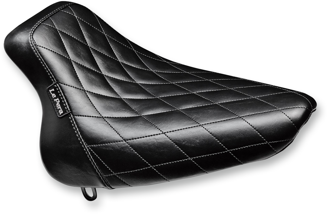 LE PERA Bare Bones Solo Seat - Diamond Stitch - Black - Softail '00-'07 LX-007DM