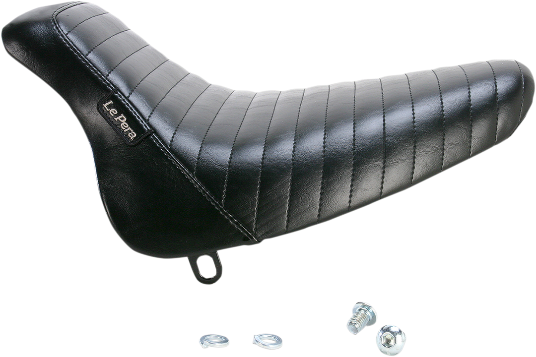 LE PERA Bare Bones Solo Seat - Pleated - Black - Softail '00-'07 LX-007PT