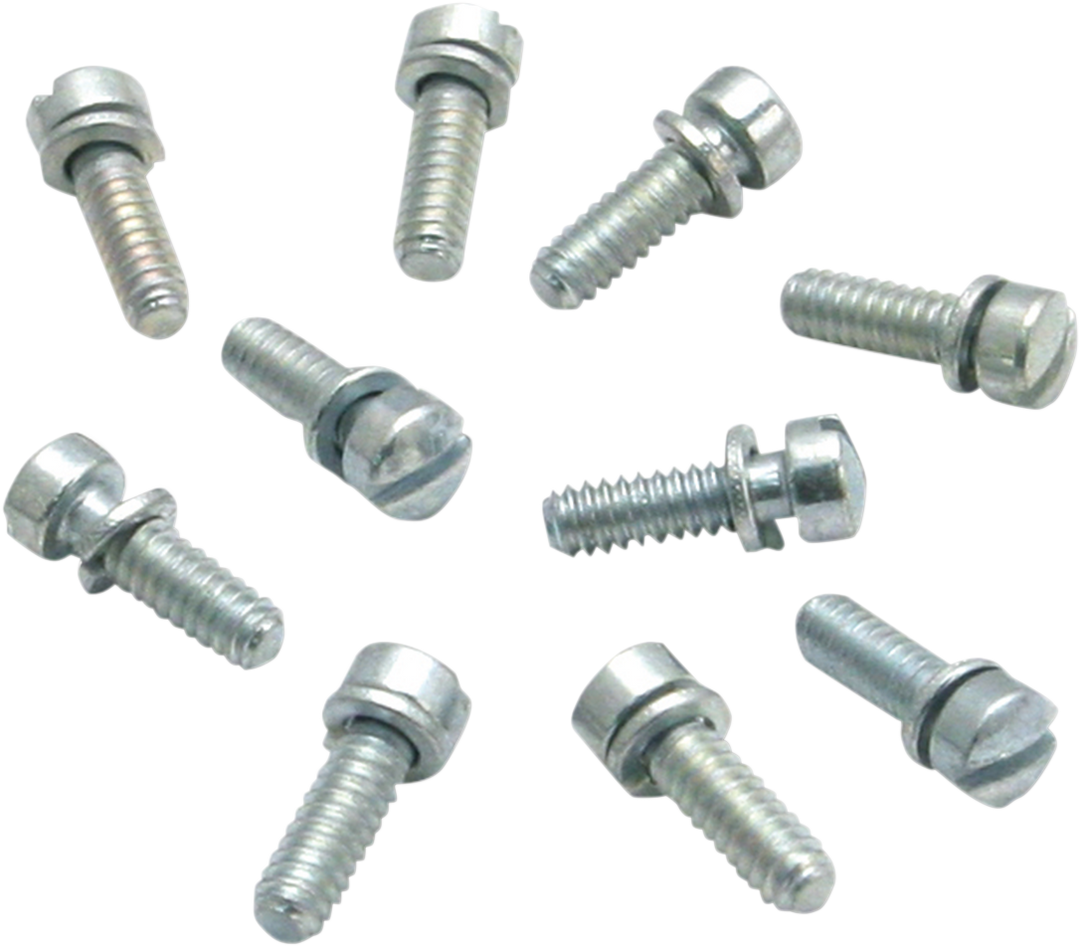 S&S CYCLE Float Bowl Slotted Screws - Super B/E/G - 10 Pack 50-0063
