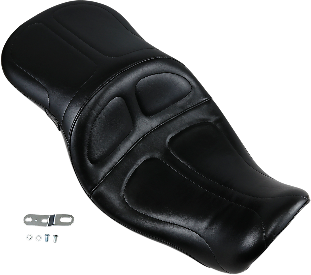 LE PERA Maverick Seat - without Backrest - Stitched - Black - FLD/FXD '06-'17 LK-970