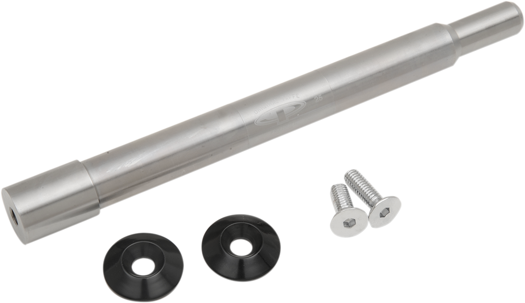 PAUL YAFFE BAGGER NATION Y-Axle with Smooth Style Axle Cover Kit - Custom - Front - Black - 25 mm PYO:YAXLE-08-SM-B