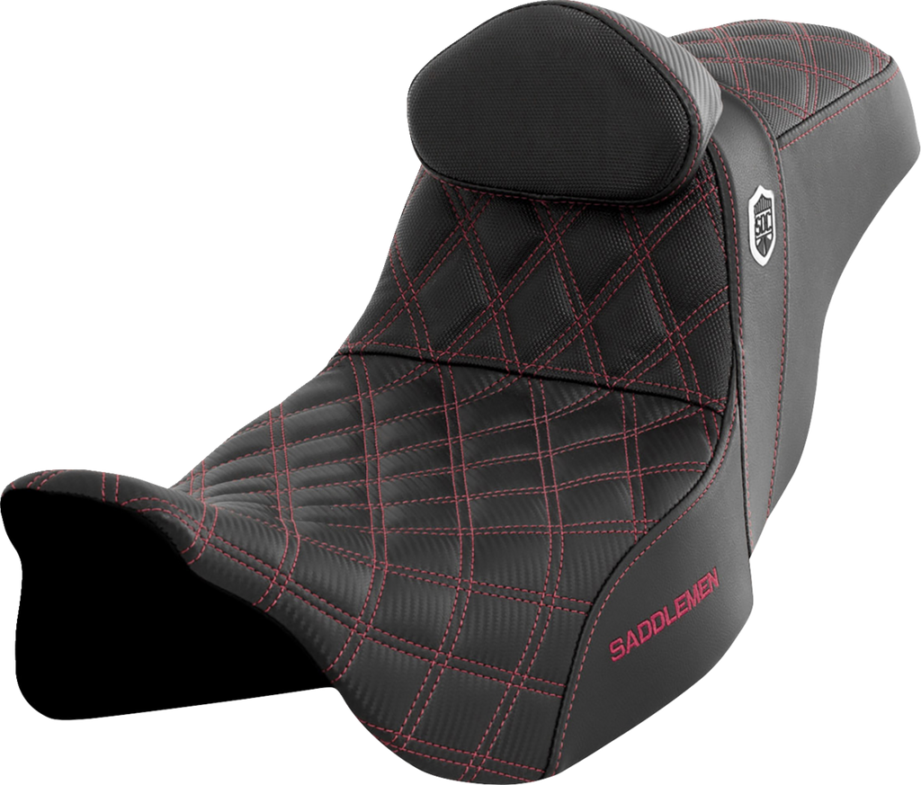 SADDLEMEN Pro Series SDC Performance Seat - w/ Backrest - Wine