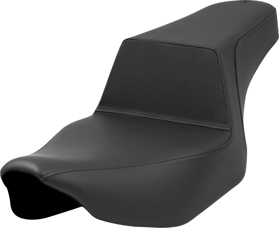 SADDLEMEN Step-Up Seat - Gripper Lumbar - Black - Extended Reach - FL '23-'24 823-07E-174