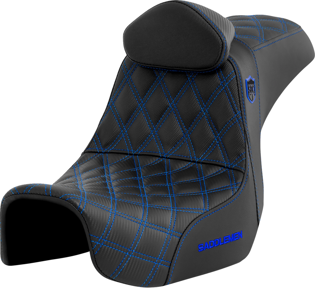 ミッキーマッスル SADDLEMEN Pro Series SDC Performance Seat - w/ Backrest - Blue