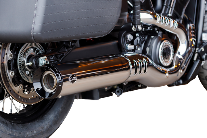 S&S CYCLE Grand National Slip-On Mufflers - Chrome - 50-State 550-1122