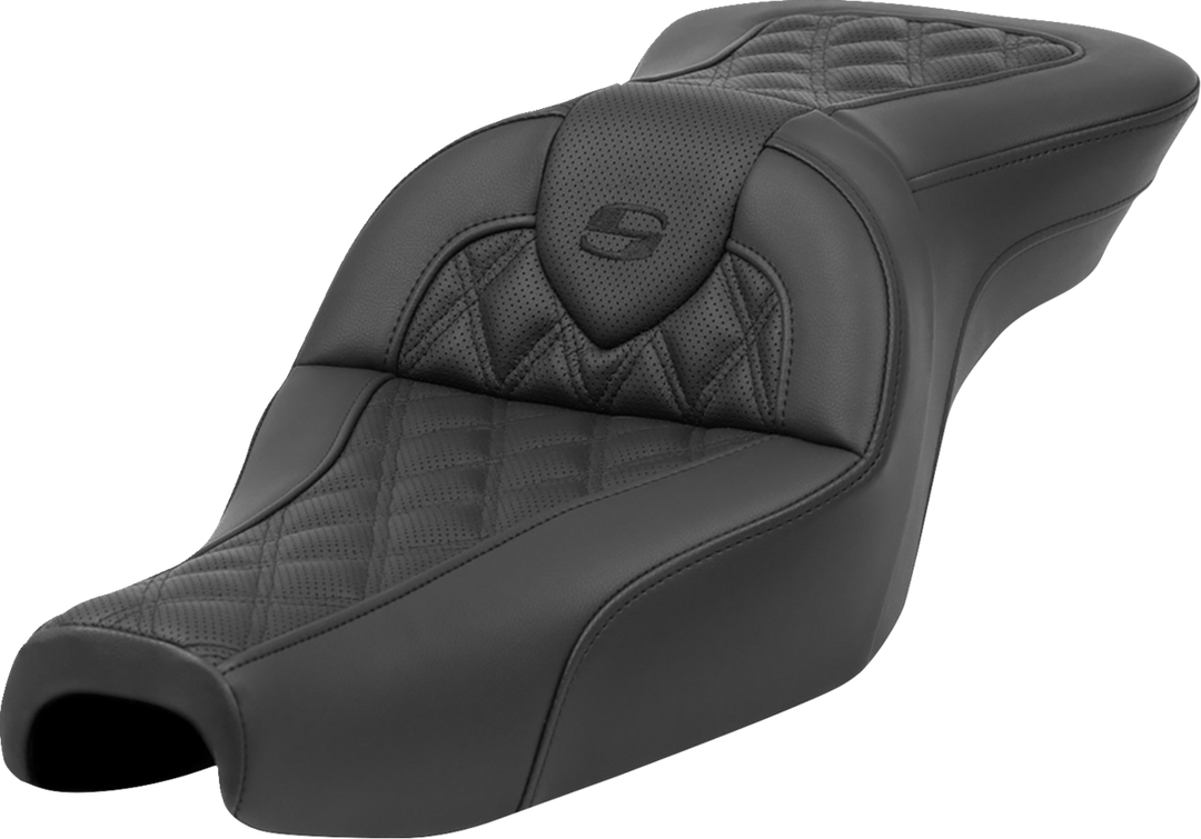 SADDLEMEN Roadsofa™ Seat - without Backrest - Lattice Stitch - XL '04-'22 807-11-182