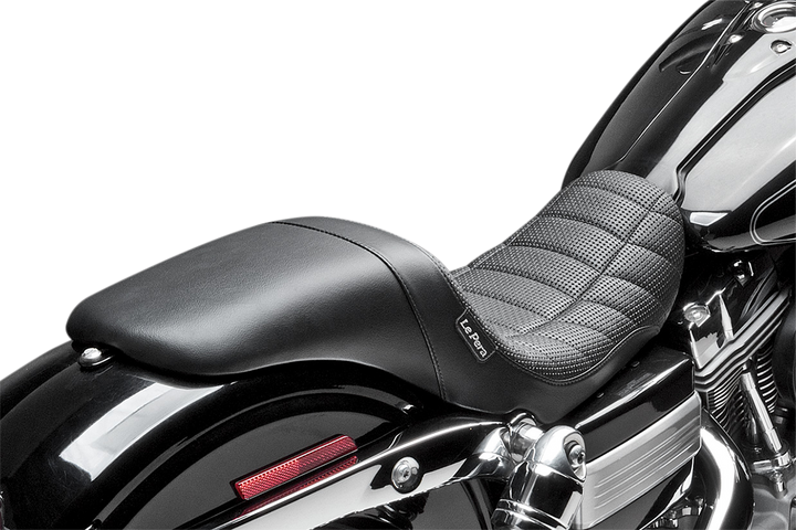 LE PERA Daytona Sport Seat - Flat Track Stitch - Black - Dyna '06-'17 LK-512TRKPT