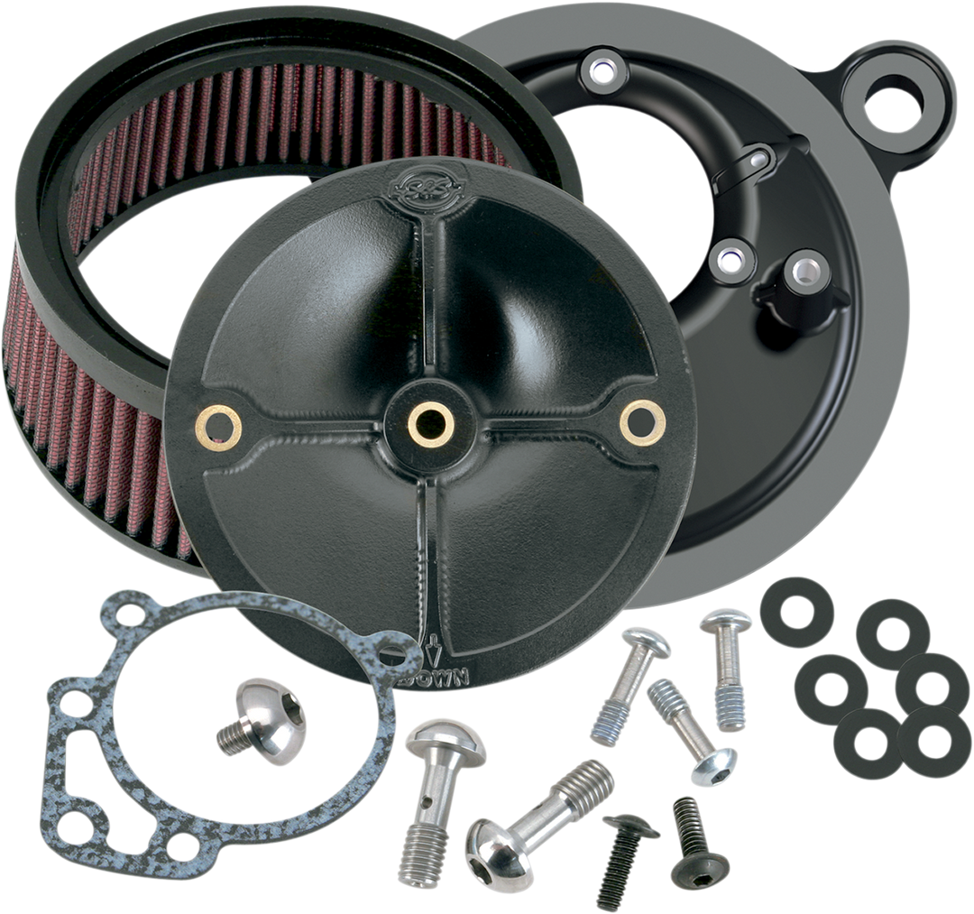 S&S CYCLE Super Stock™ Stealth Air Cleaner Kit - Black 170-0100
