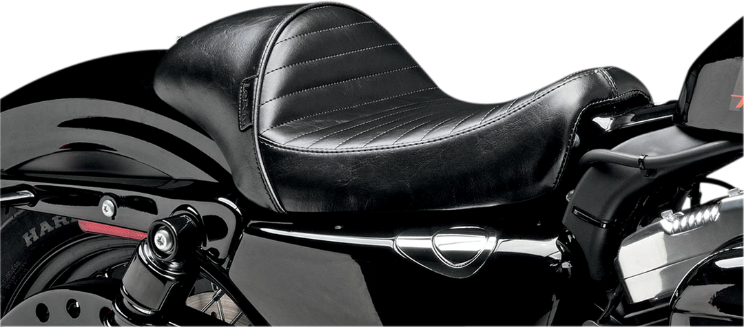 LE PERA Stubs Cafe Seat - Pleated - Black - XL '04-'23 LK-426PT