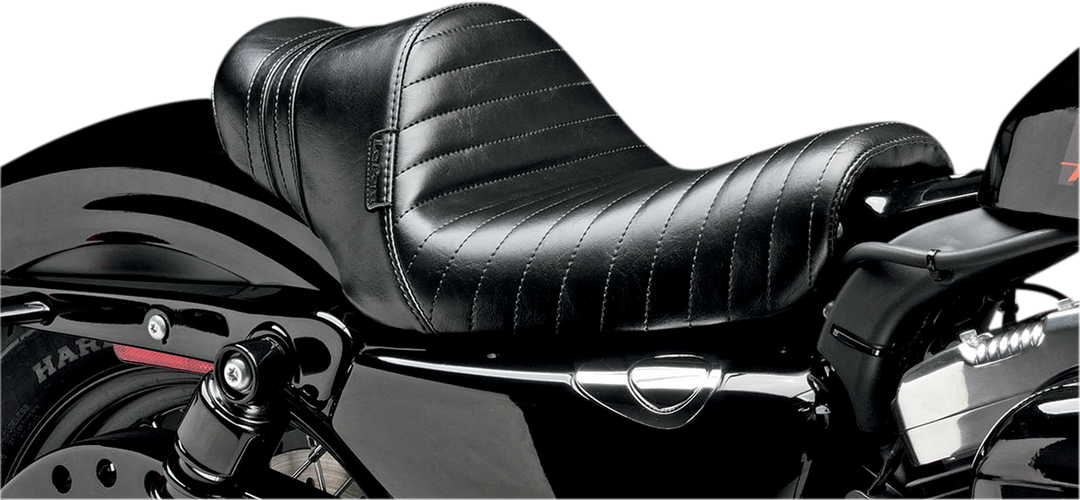 LE PERA Stubs Spoiler Seat - Pleated - Black w/ Black Stripes - XL '04-'23 LK-416BLK