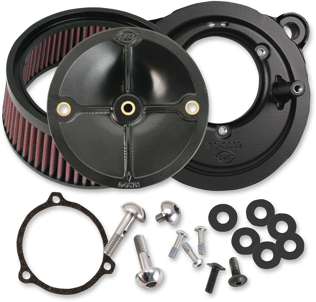 S&S CYCLE Super Stock™ Stealth Air Cleaner Kit - Black 170-0164